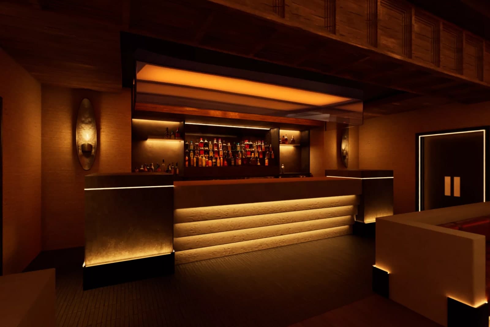 The long bar at 99 Regent Street